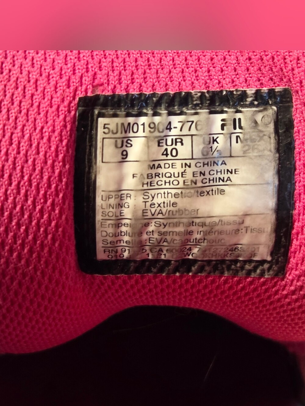 FILA Oakmont TR Sneakers Women's Retro Rainbow Tie-Dye Fashion Footwear Size 9 - Picture 6 of 6